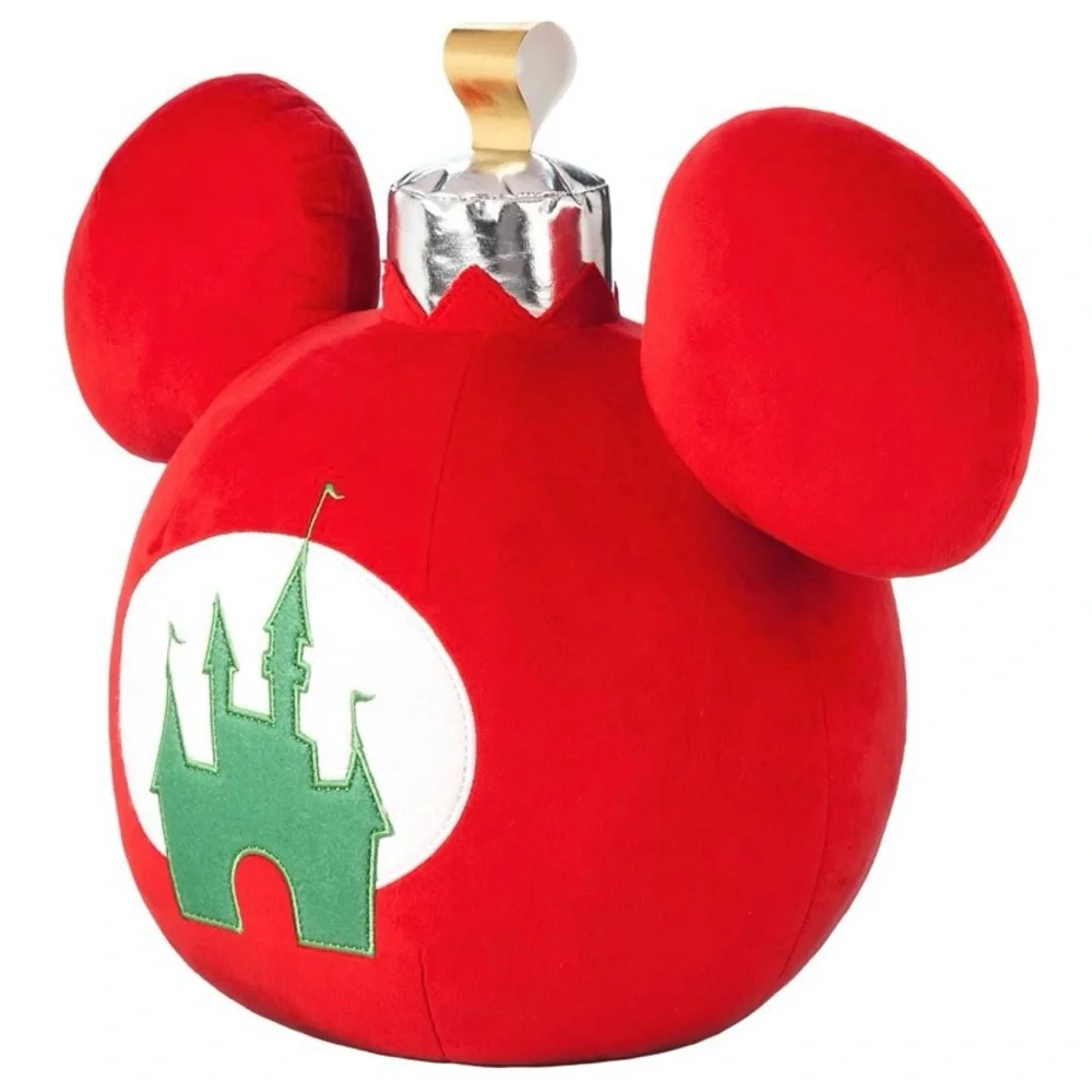 Disney Mickey Mouse Icon Holiday Ornament Throw Pillow 🆕